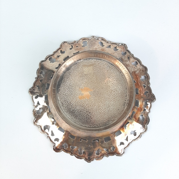 🔥Beautiful Ornate Silver Plated Decorative Bowl Dish - Picture 4 of 4